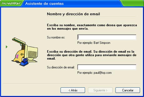 Asistente de configuración de cuentas de correo